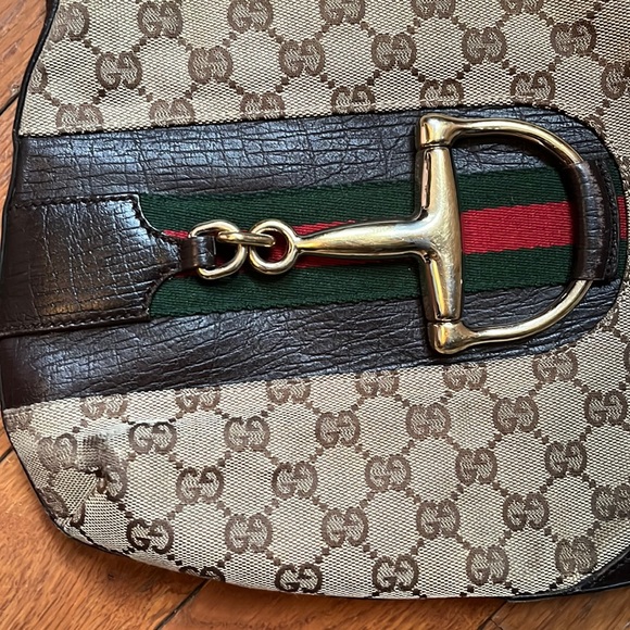 Gucci Horsebit Web Hasler brown shoulder bag - Picture 4 of 17